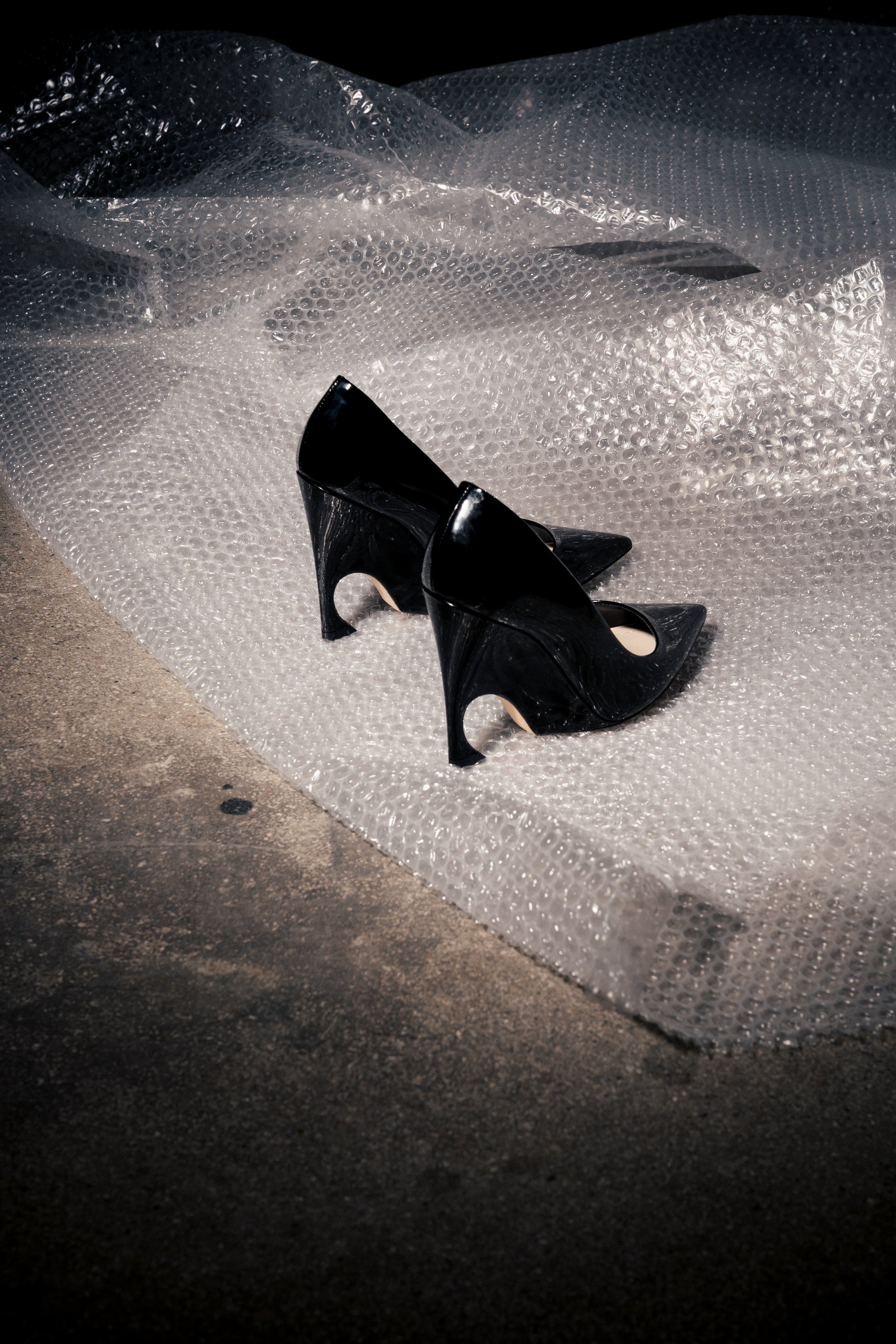 Patent leather wedge pumps (Size 37)