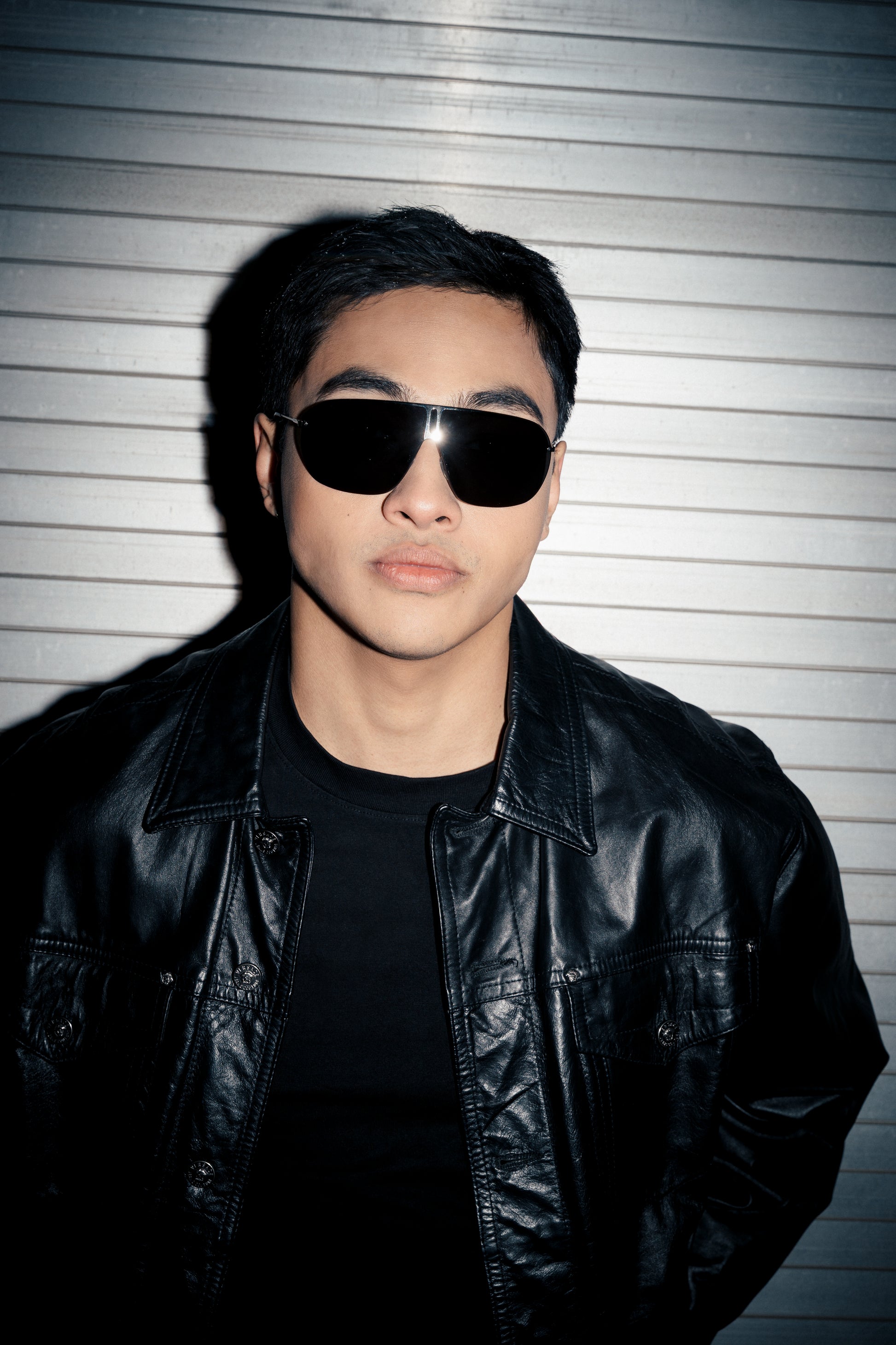 Medusa leather jacket