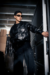 Medusa leather jacket