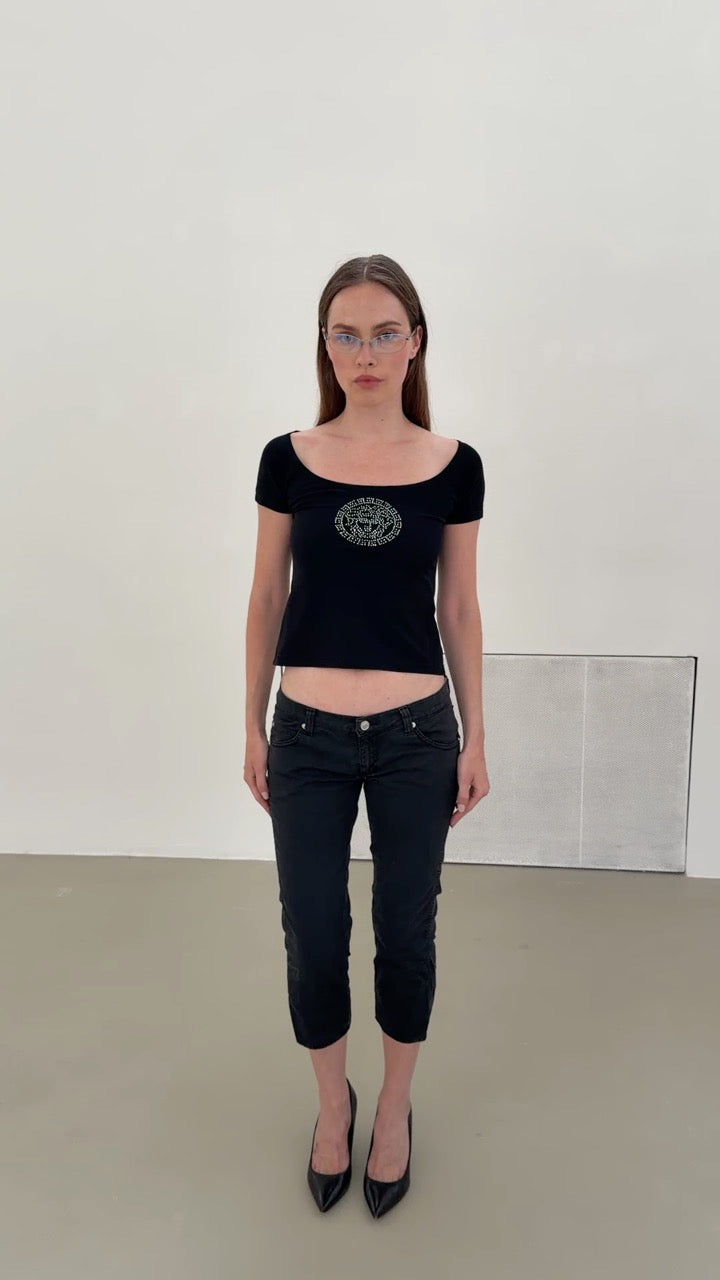 Medusa embellished T-shirt