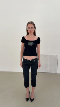 Medusa embellished T-shirt