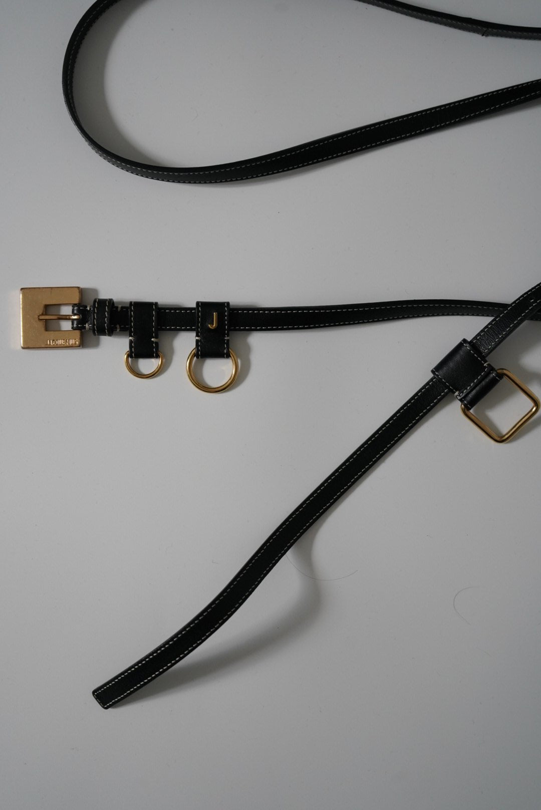 Embellished leather belt