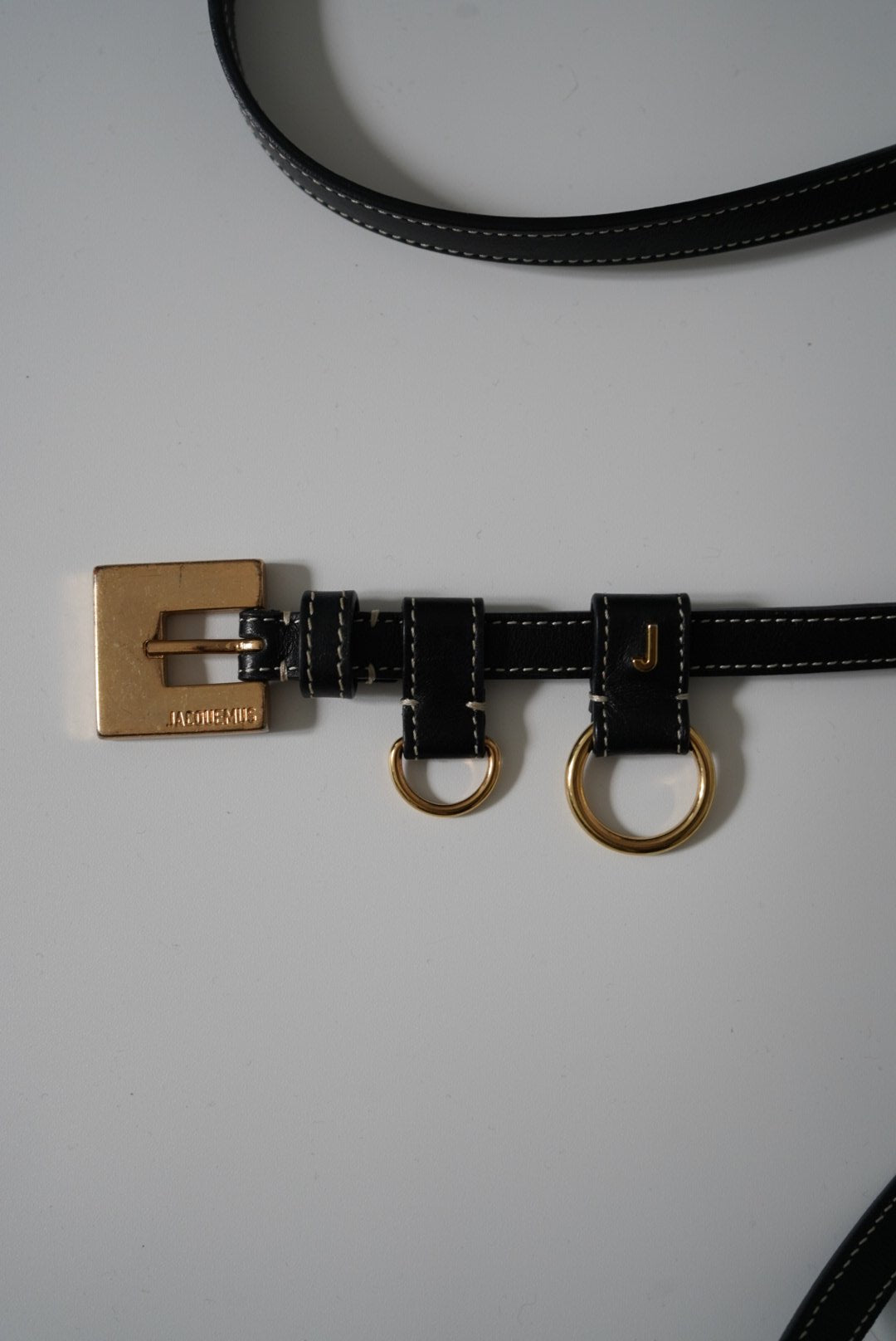 Embellished leather belt