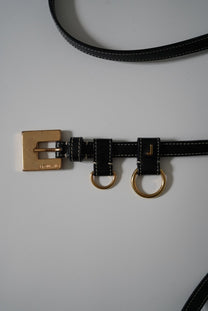 Embellished leather belt