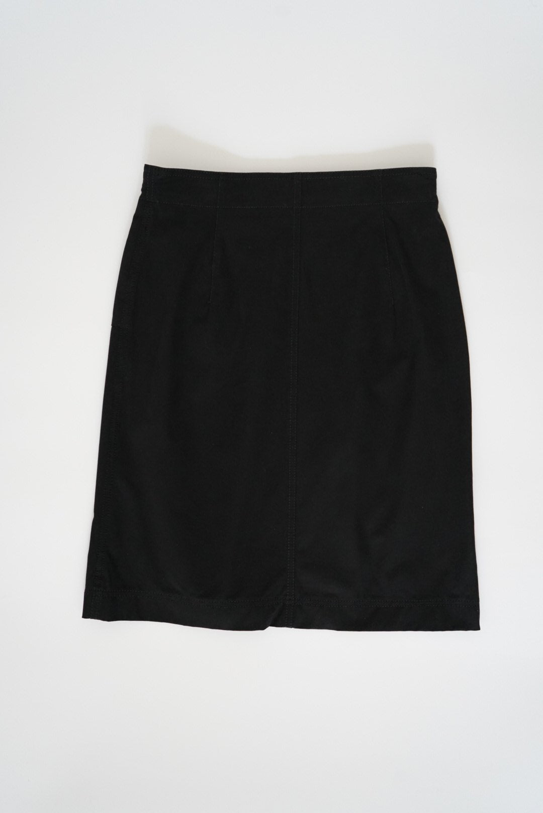 Zipped high-rise midi skirt