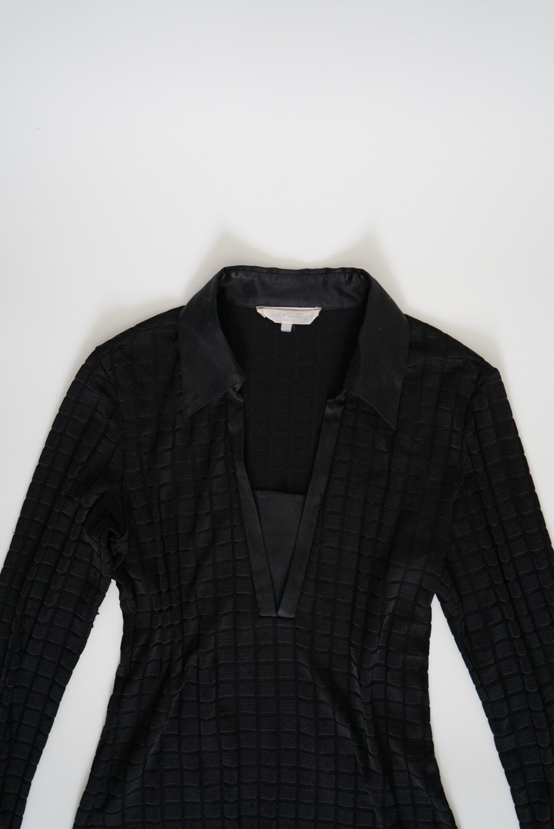 Satin-trimmed longsleeve shirt