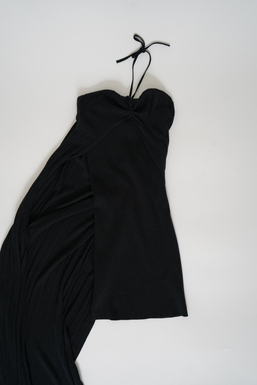 Siena cape ribbed-knit minidress