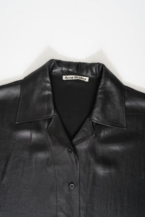 Leather-effect shirt