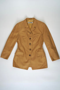 Cotton and ramie blazer