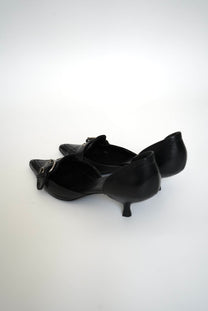 Buckle-detail leather mules (Size 41)