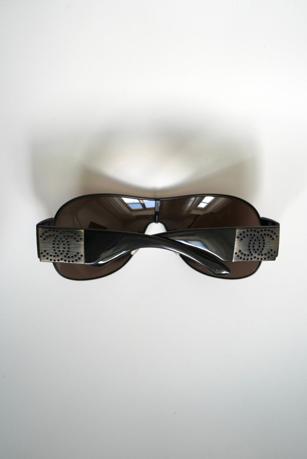 Chanel CC aviator shield sunglasses