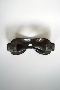 Chanel CC aviator shield sunglasses