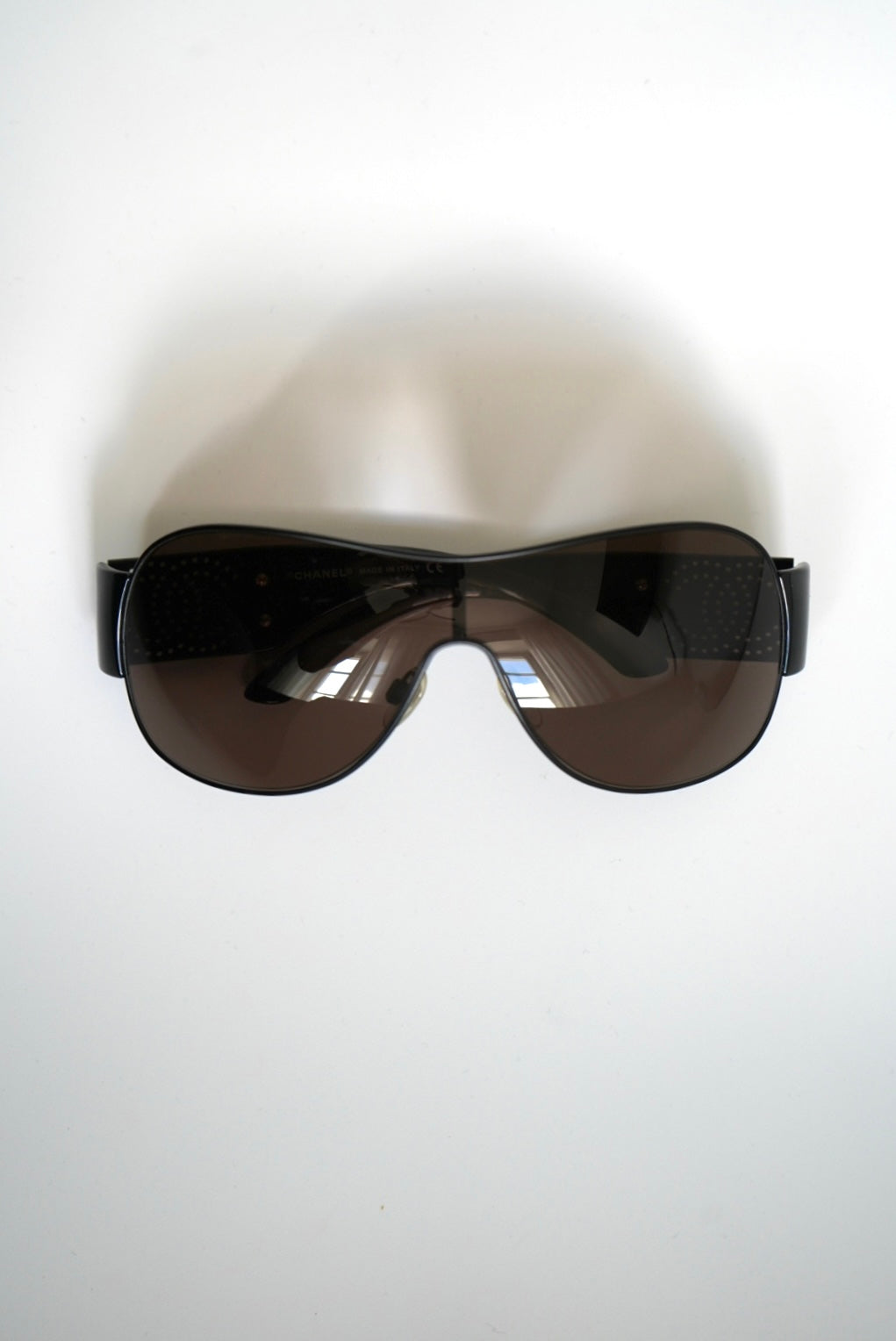 Chanel CC aviator shield sunglasses