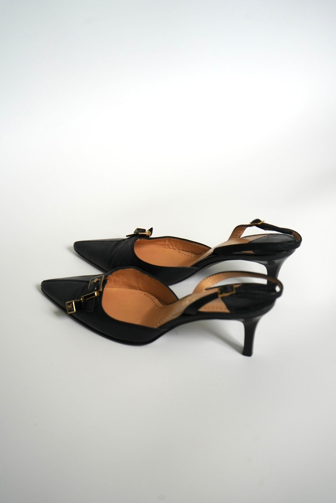 Louis Vuitton Cube slingback leather pumps (Size 39,5)