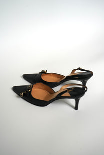 Louis Vuitton Cube slingback leather pumps (Size 39,5)