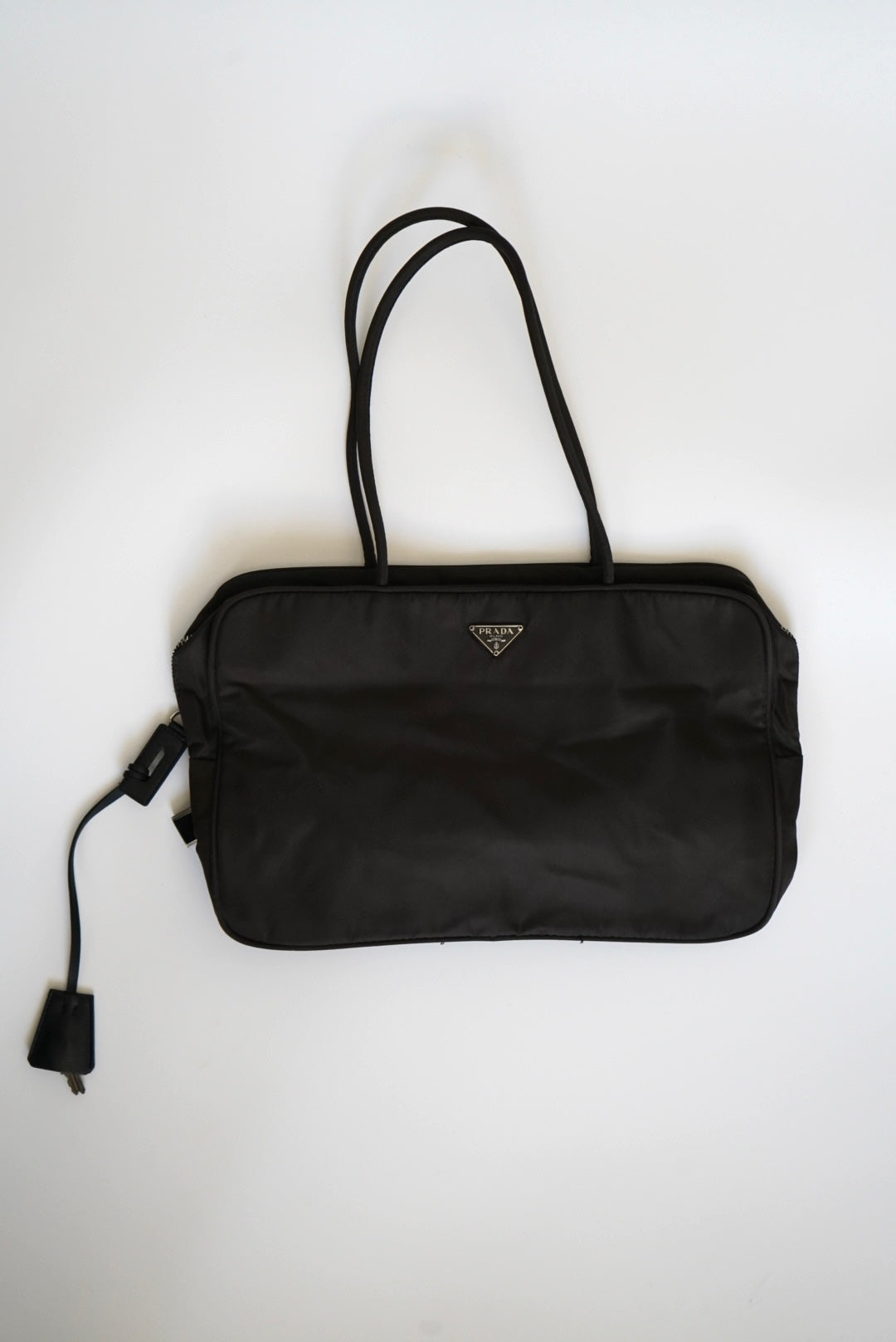 Prada Re-Nylon Tessuto leather-trimmed shoulder bag