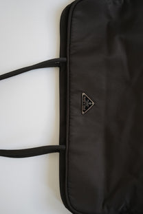 Prada Re-Nylon Tessuto leather-trimmed shoulder bag