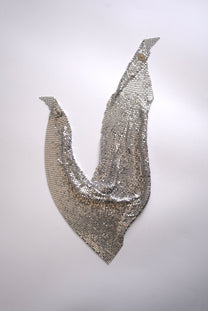 Paco Rabanne Metal mesh triangle scarf