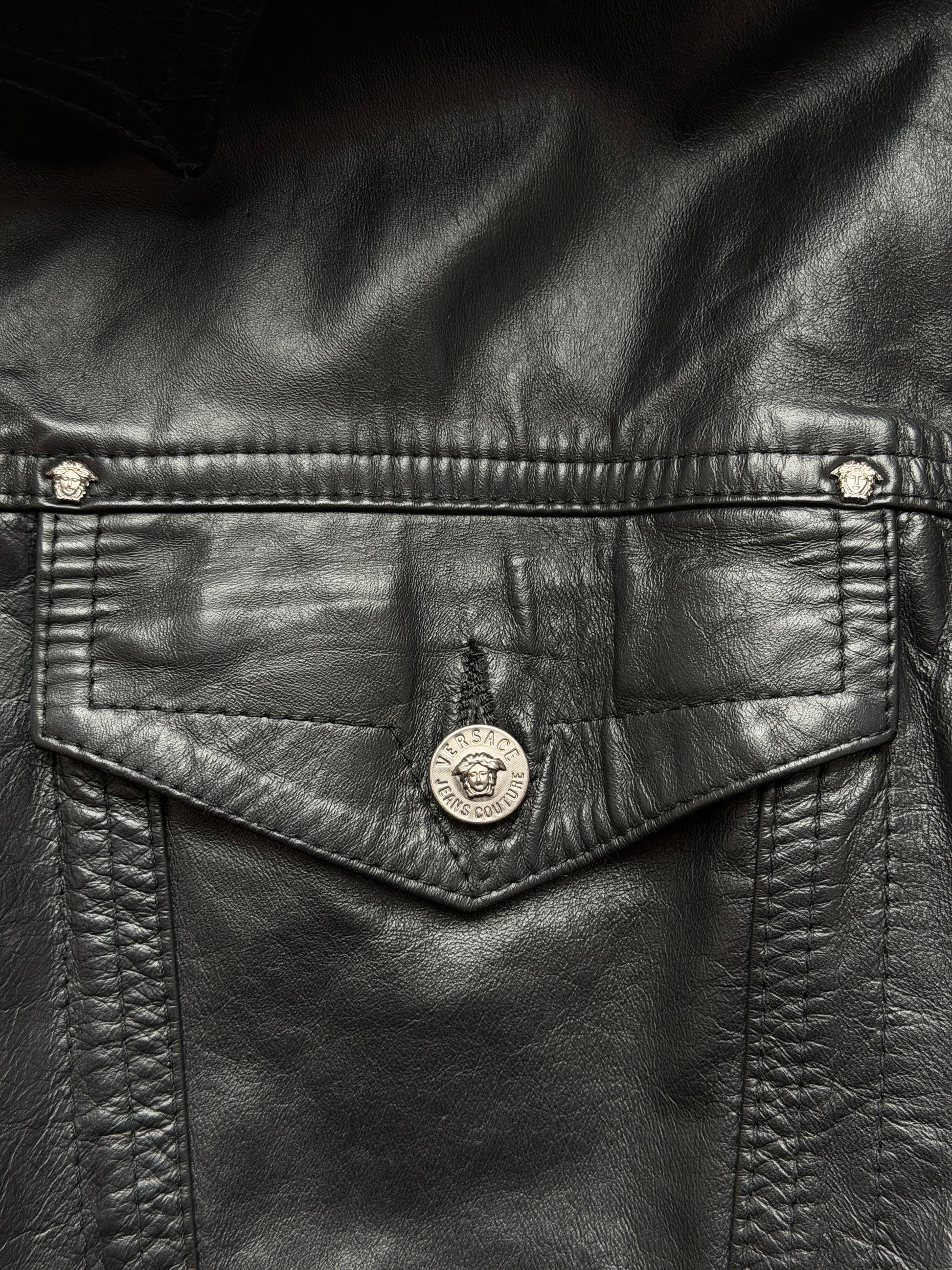 Medusa leather jacket