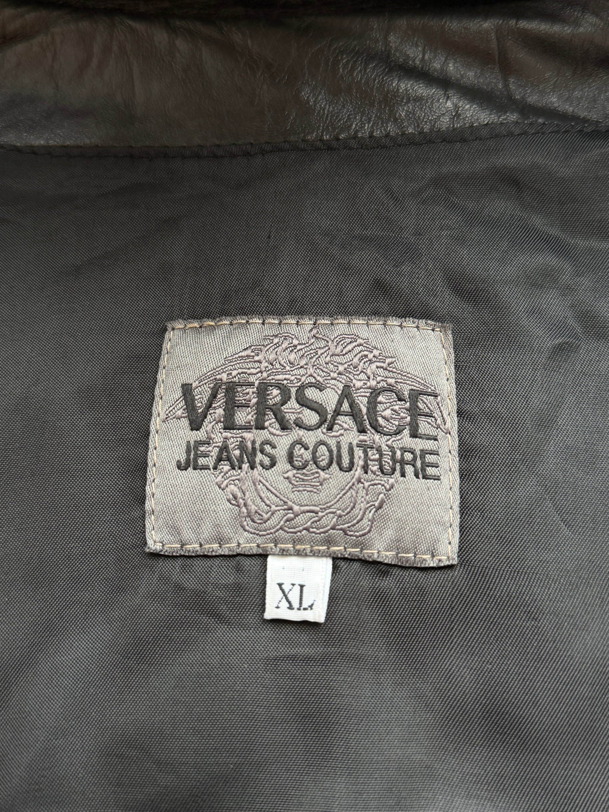 Medusa leather jacket