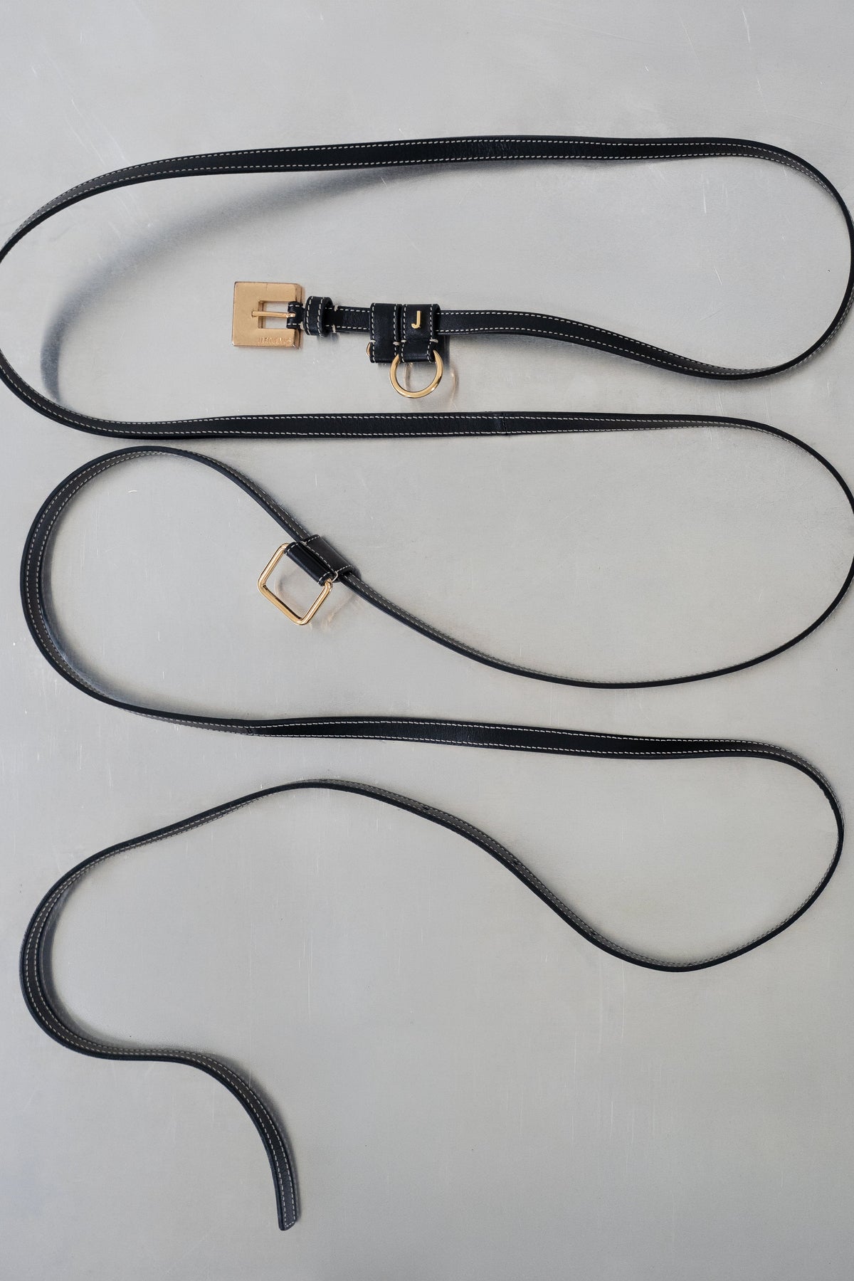 JACQUEMUS Embellished leather belt