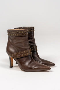Critany eyelet leather ankle boots (Size 36)