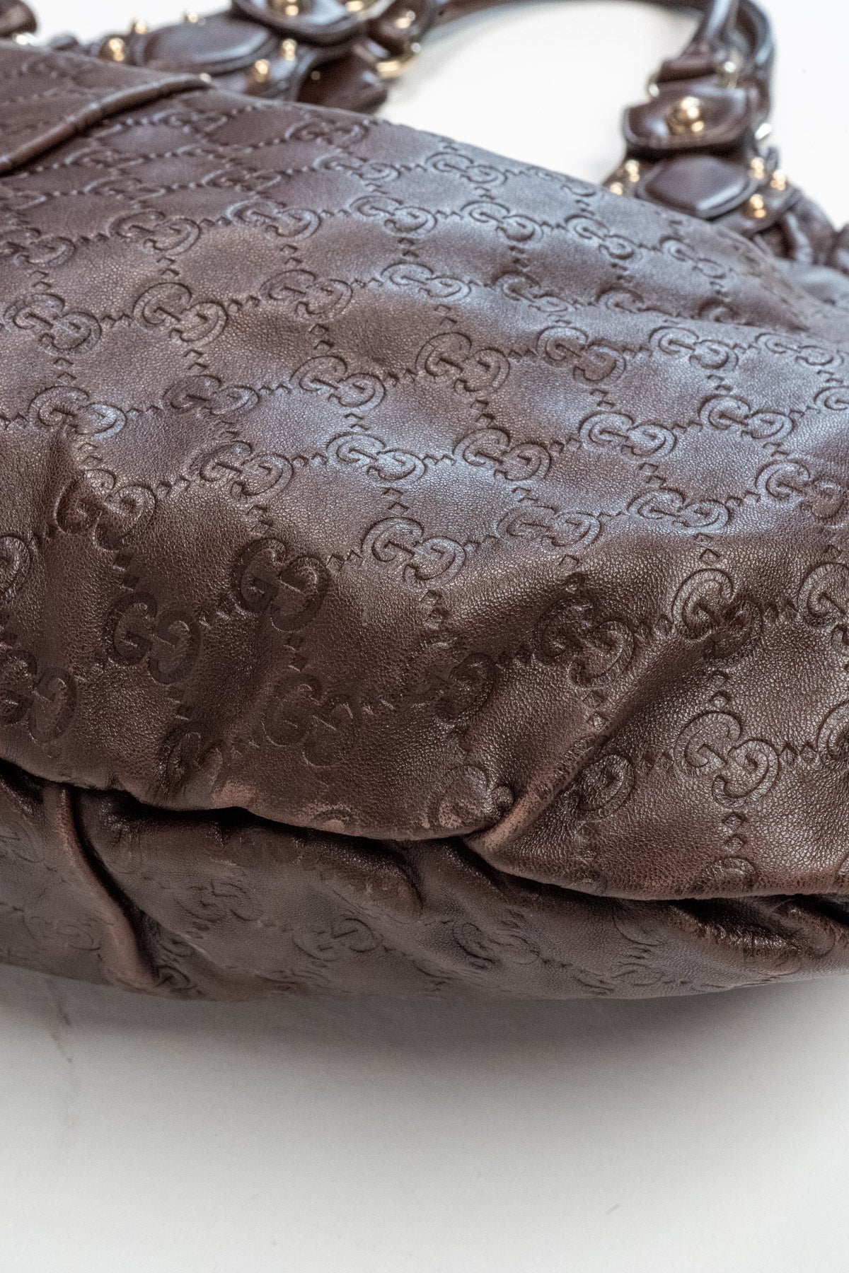 GG Pelham embossed leather hobo bag