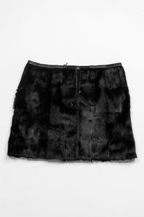 Convertible belted shearling and leather coat