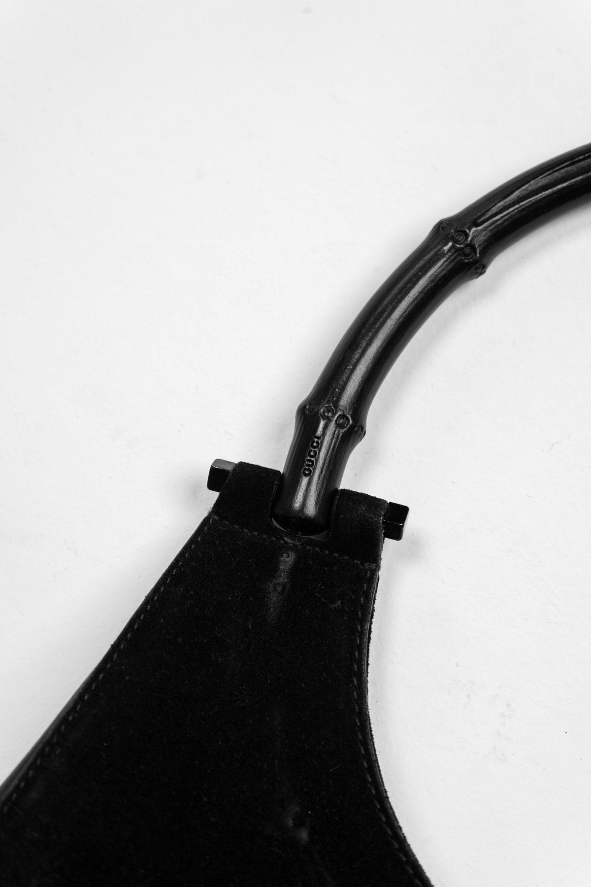 Gucci Bamboo suede and leather shoulder bag