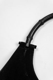 Gucci Bamboo suede and leather shoulder bag