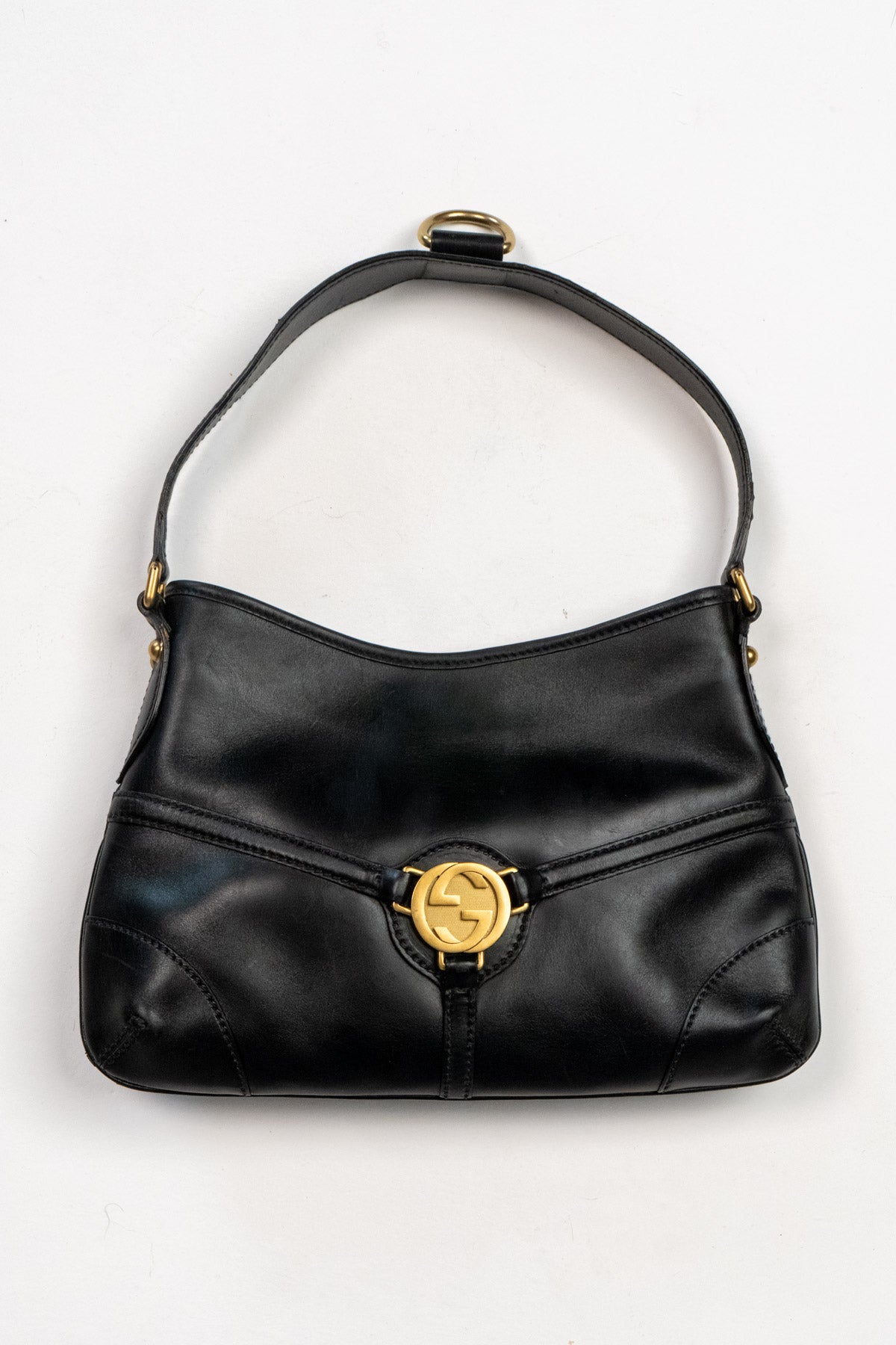 Interlocking G Thong leather shoulder bag