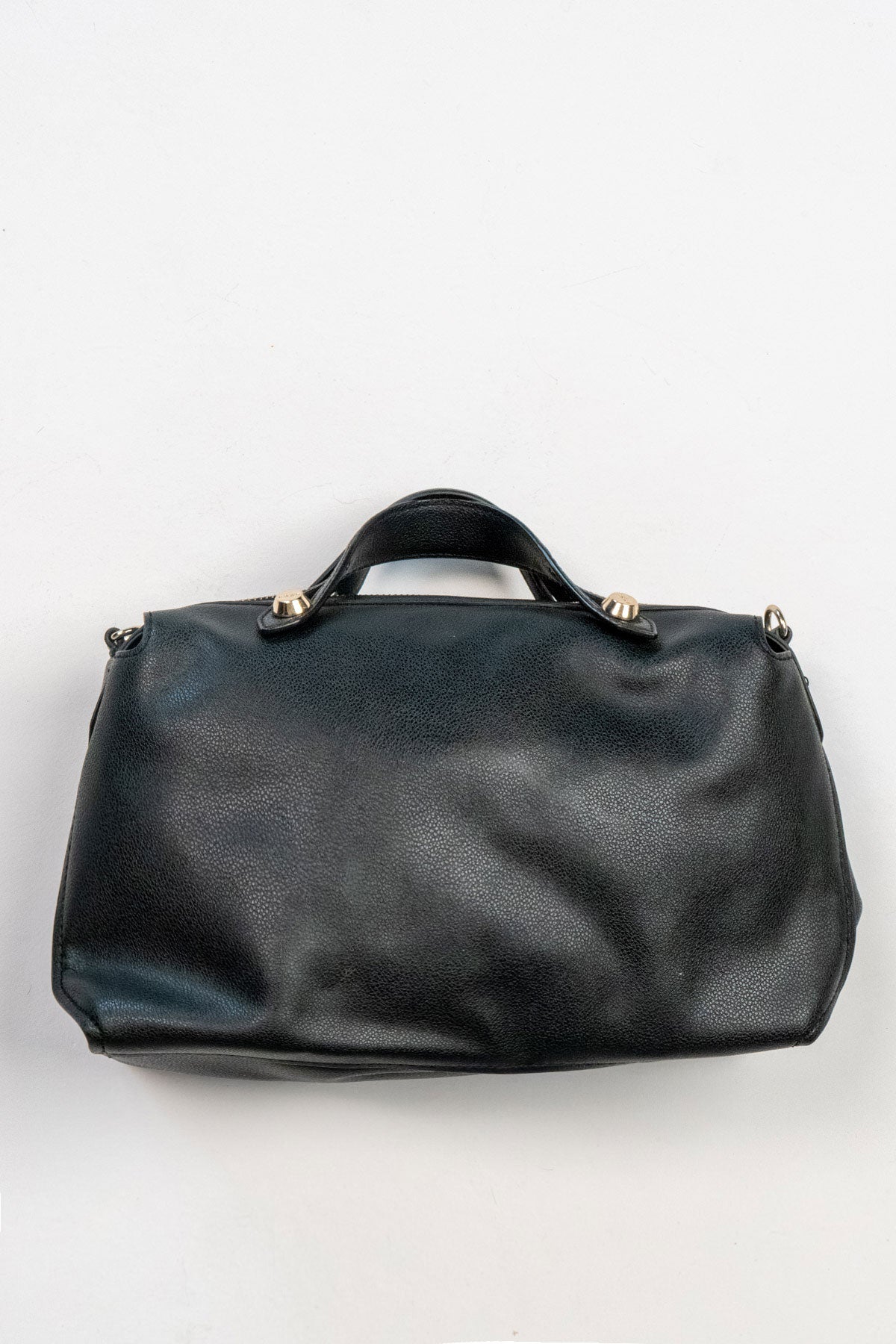 Logo leather tote bag