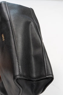 Logo leather tote bag