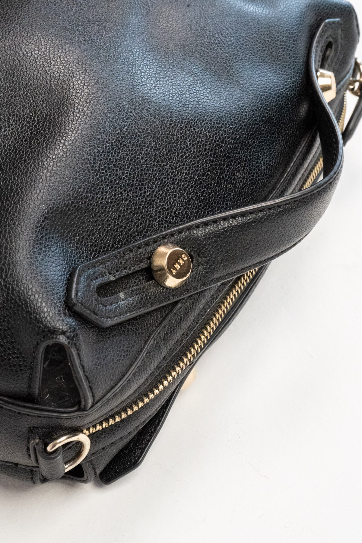 Logo leather tote bag
