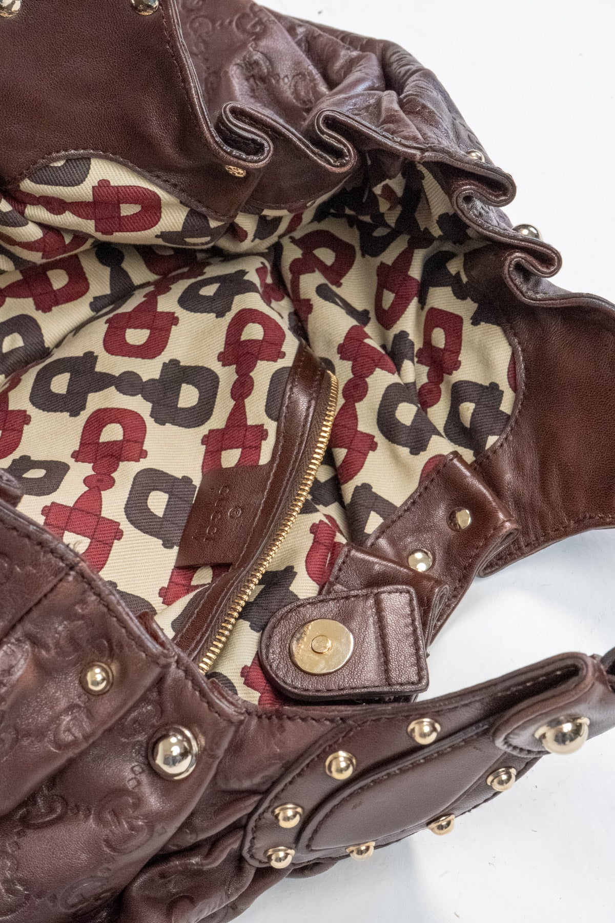 GG Pelham embossed leather hobo bag