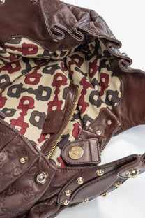 GG Pelham embossed leather hobo bag