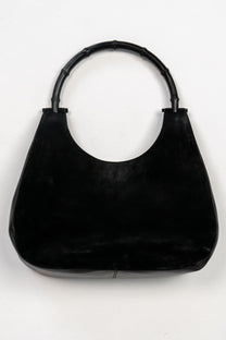 Gucci Bamboo suede and leather shoulder bag