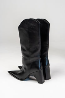 Bridge leather cowboy boots (Size 40)
