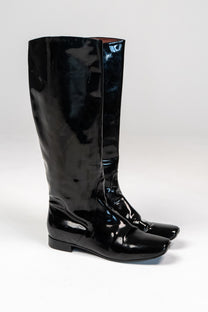Bottega Veneta Patent leather knee-high boots (Size 39.5)