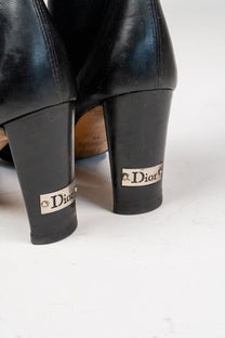 Logo leather sock boots (Size 36)