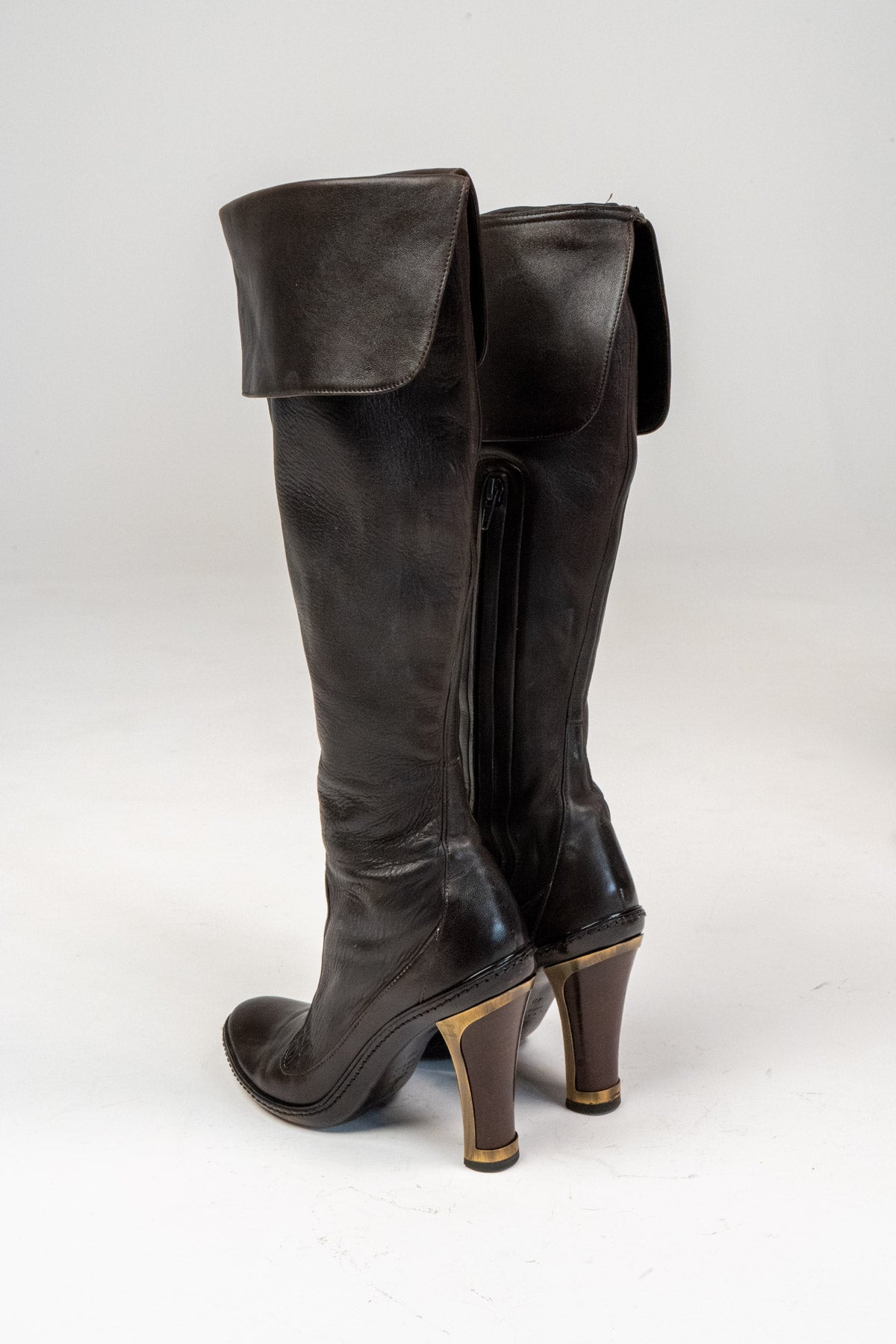 Triomphe leather knee-high boots (Size 40)