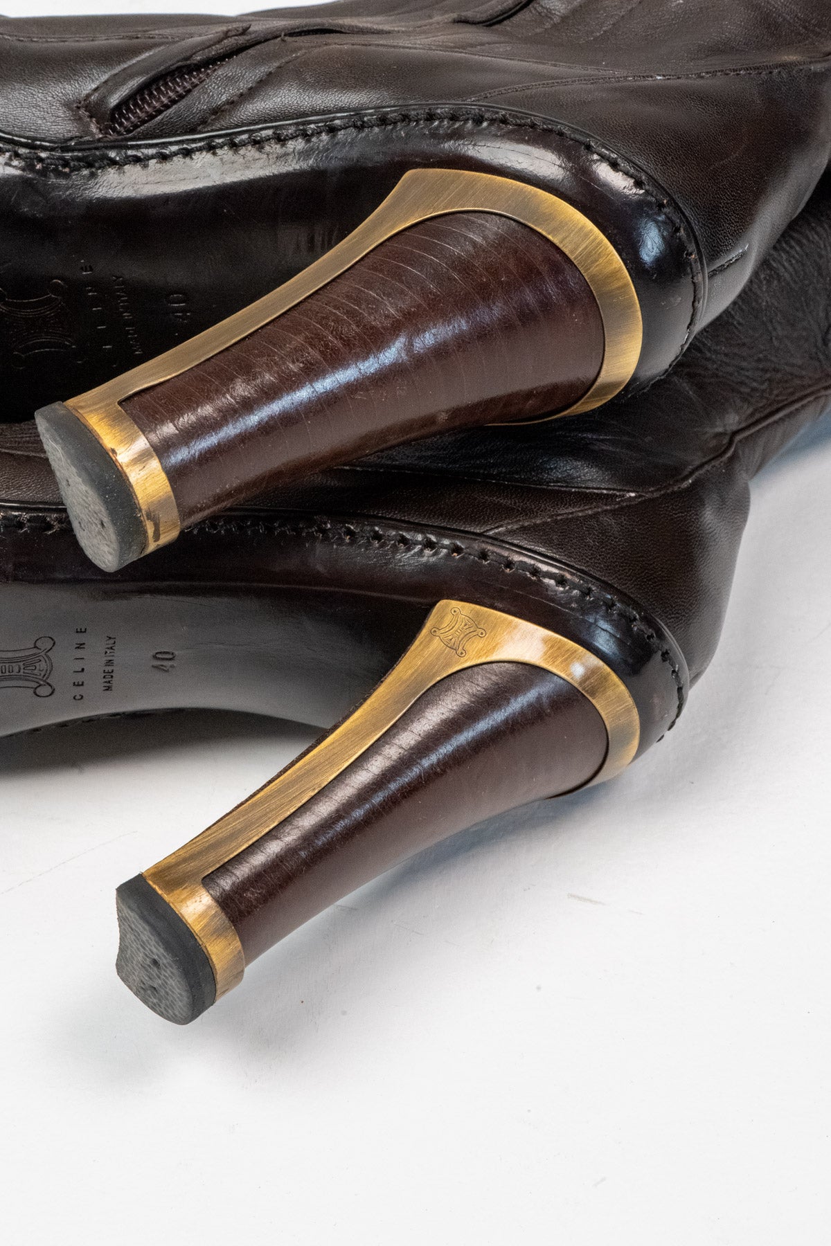 Triomphe leather knee-high boots (Size 40)